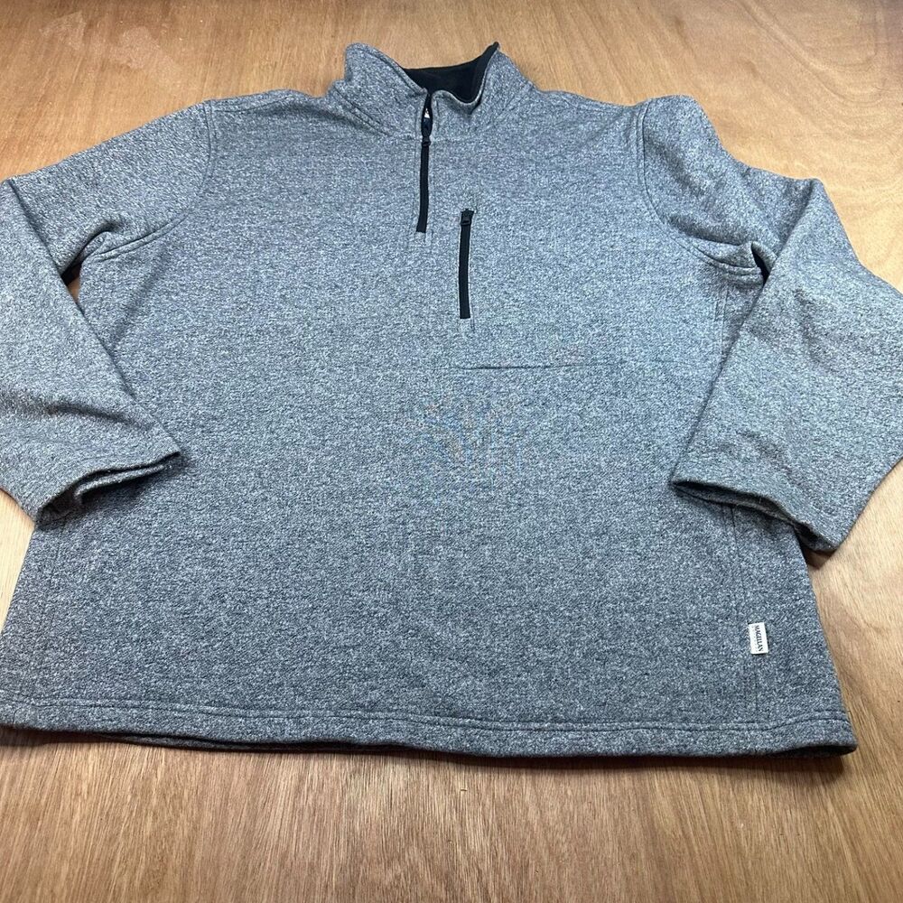 Magellan Outdoors Mens L Gray 1/4 Zip Pullover Fleece Lined Lightweight